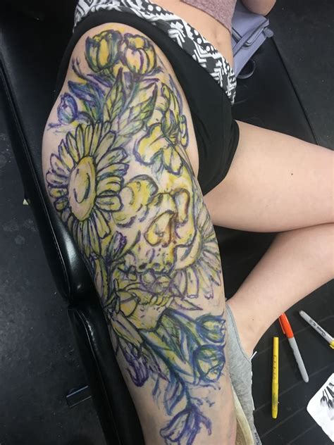 61 pretty sunflower tattoo ideas to copy now. Latest Skull flowers Tattoos | Find Skull flowers Tattoos