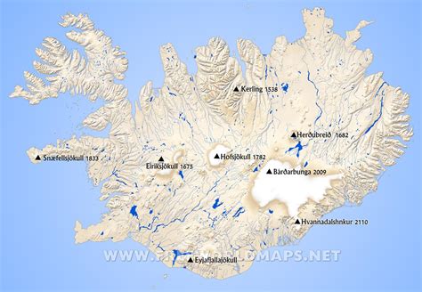 Iceland Physical Map