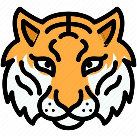 Tiger Face Animal Zoo Wild Icon Download On Iconfinder