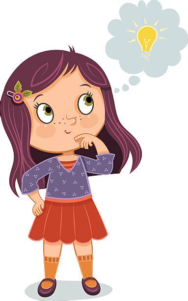 Royalty Free Girl Thinking Clip Art Vector Images