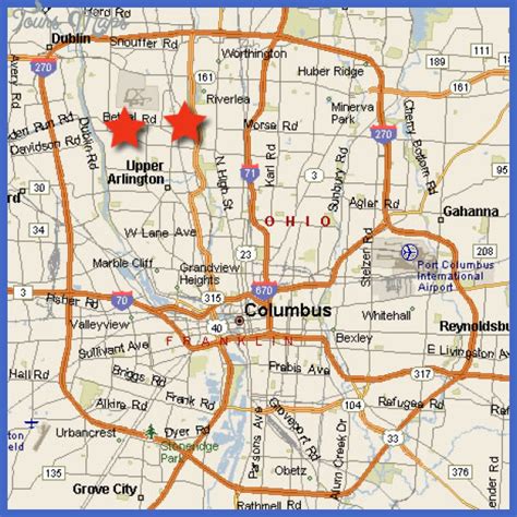 Ohio State Columbus Campus Map United States Map