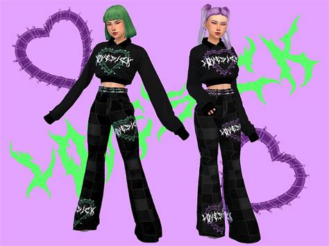 Lovesick Punk Rock Set 2 Meshes Needed Patreon Sims 4 Teen Sims