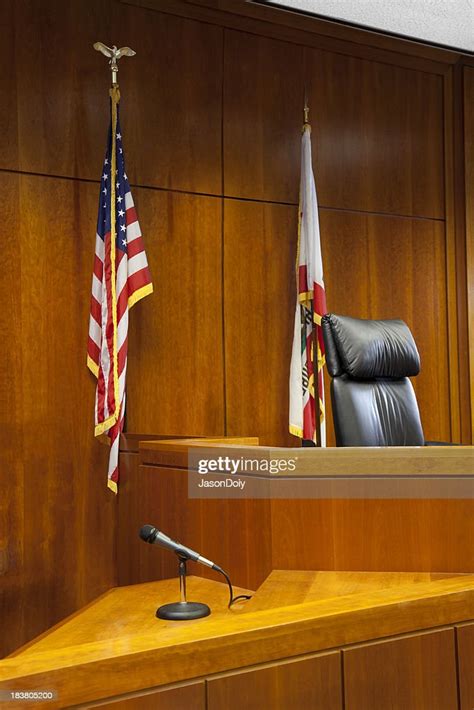 Courtroom Witness Stand And Bench High Res Stock Photo Getty Images