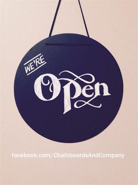 Hand Drawn Chalkboard Open Sign For Business Store Bar Cafe Etc