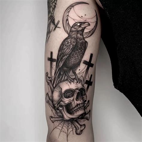 Embracing The Shadows Crow Tattoos And Their Dark Symbolic Meanings