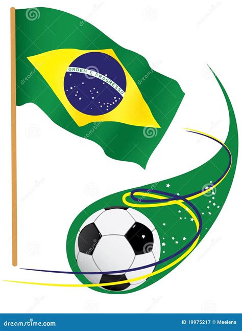 Symboles Du Football Brésilien Illustration De Vecteur Illustration Du Symbole Bandes 19975217