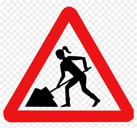 Big Image Road Signs Road Works Free Transparent Png Clipart Images