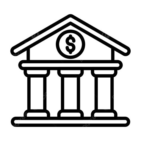 Bank Line Icon Vector Bank Icon Architecture Bank Png And Vector