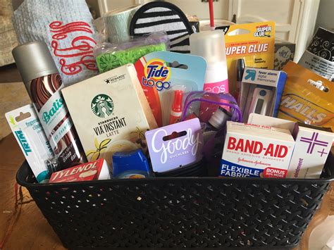 Gift baskets are a terrific gift, especially because you can customize them. The perfect gift for grads! A college survival kit ...