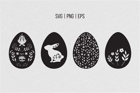 Easter Eggs Svg Patterned Egg Svg Floral Easter Egg By Pine Design