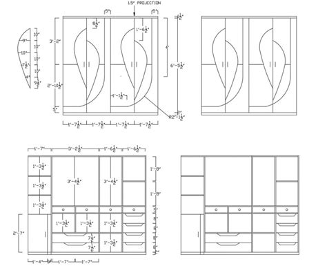 Office Cabinet All Sided Elevation Cad Drawing Details Dwg File Cadbull