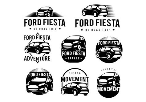 Ford Fiesta Badge Set 114919 Vector Art At Vecteezy