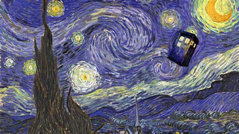 1920x1080 1920x1080 Vincent Van Gogh Tardis Starry Night La Noche