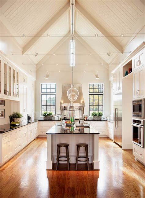 Ceiling lights are light fixtures that are attached right to the ceiling. Vaulted Ceilings in the Kitchen: Pros and Cons - Plank and ...