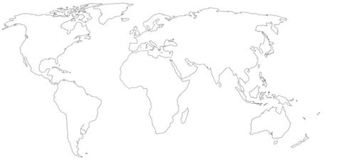 černobílá Mapa Světa Mapa