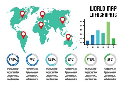 World Map Infographic 144386 Vector Art At Vecteezy