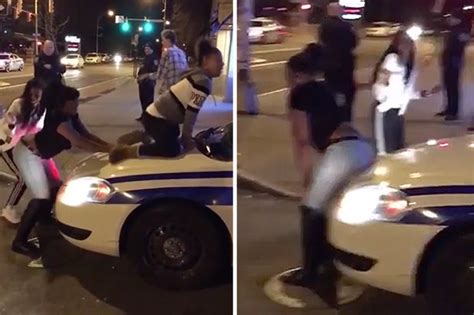 Booty Shaking Women Risk Arrest Twerking On Police Car In Front Of Cops Daily Star