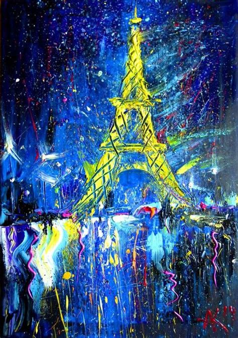 Anastasiya Kachina Eiffel Tower Painting Eiffel Tower At Night