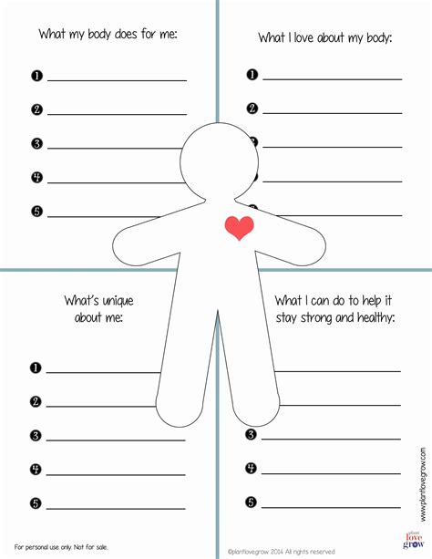 Self Esteem Worksheets For Kids