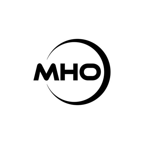 Mho Letter Logo Design In Illustration Vector Logo Calligraphy