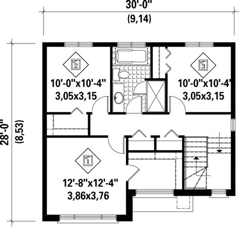 Contemporary Style House Plan 3 Beds 1 Baths 1552 Sq Ft Plan 25 4278