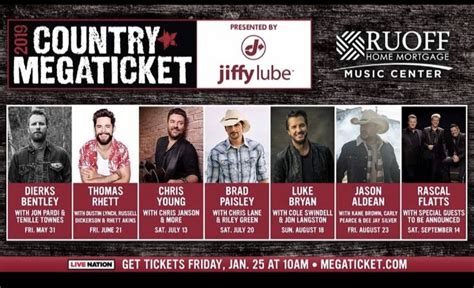 2019 Indy Country Megaticket Cole Swindell Music Centers Special Guest