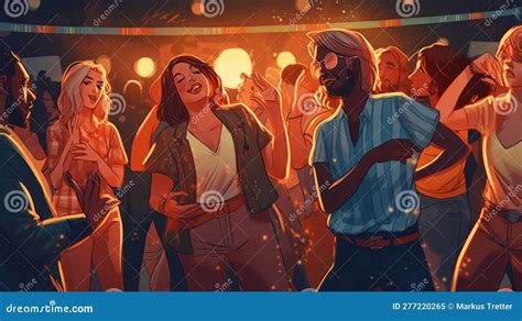 A Group Of People Dancing In A Club The Energy Palpable And Infectious
