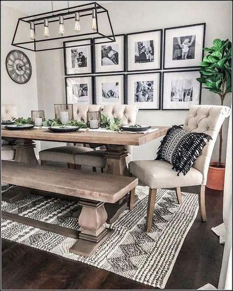 40 Cozy Farmhouse Dining Room Design Ideas To Try Asap In 2020 Farm