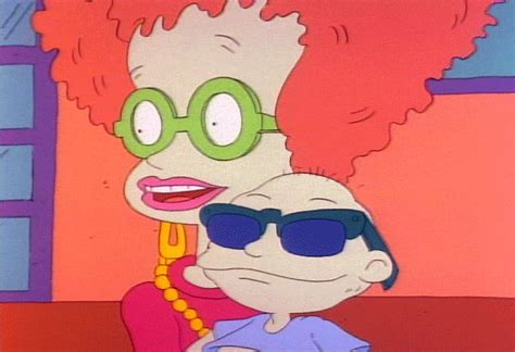 Ten years later, in all grown up!, his light purple hair is now a darker purple, and he has bags under his eyes to show that he has aged. Nickelodeon GIF | Rugrats, Rugrats characters, Tommy pickles