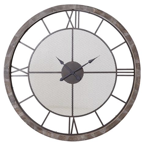 Eligible for free uk delivery. Extra Large Wooden Grey Mesh Clock | Fizzy Fox Ripley