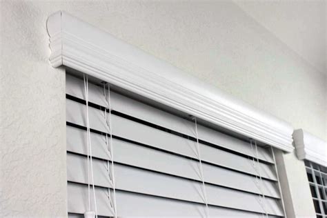 2 Faux Wood Blinds 42 X 48 Inches In White With Premium Upgraded Crown