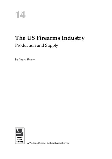 The Us Firearms Industry Production And Supply Working Paper 14