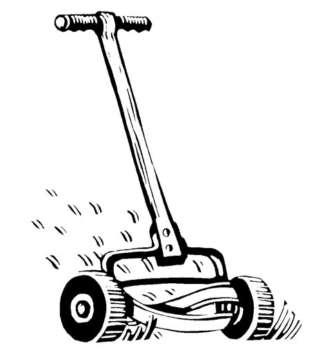 Lawn Mower Clipart Black And White Free Clipart Image 39785