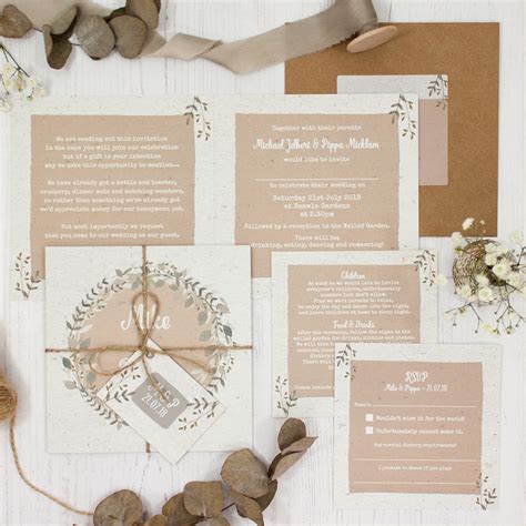 Botanical Garden Wedding Invitation Sample Sarah Wants Stationery