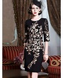 Black With Gold Classy Cocktail Dress For Women Over 40,50 Wedding ...