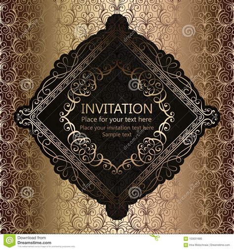 Abstract Background With Calligraphic Luxury Gold Flourishes And