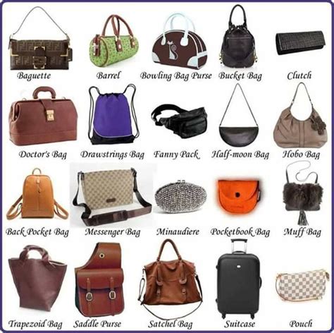 Fashion Accessories Vocabulary In English 16 Types Of Handbags Types