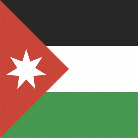 Flag Jordan Square Icon