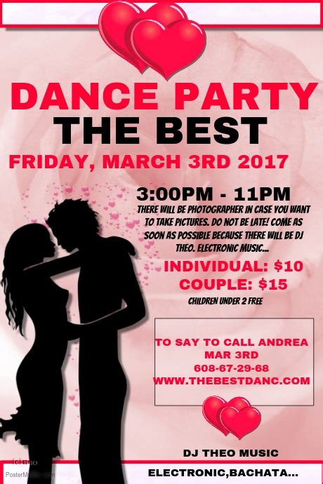 Copy Of Sweetheart Dance Event Template Postermywall