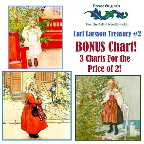 Carl Larsson Deluxe Treasury2 Three Counted Cross Stitch Patterns