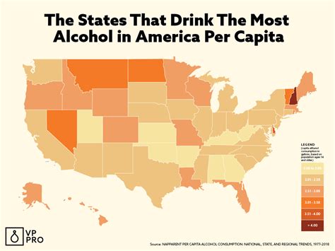 the states that drink the most alcohol in america [map] vinepair