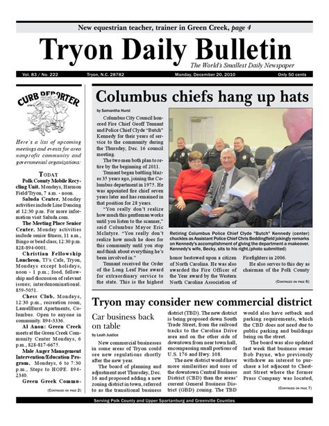 12 20 10 By Tryon Daily Bulletin Issuu