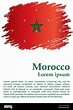 Bandera de Marruecos, Reino de Marruecos. Plantilla para el diseño de ...