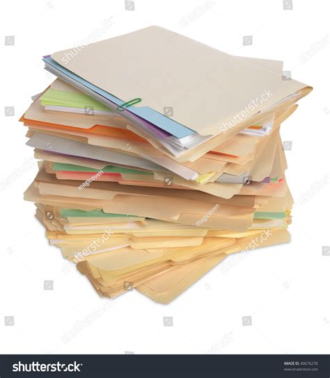 File Folders Isolated Stock Photo 40676278 Shutterstock