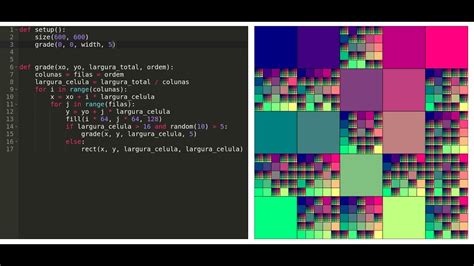 Uma função recursiva que desenha grades Python Processing YouTube