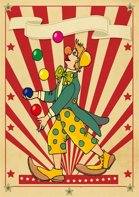 Circus Poster Clown Juggler Free Stock Photo Public Domain Pictures