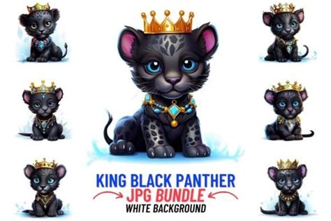 King Baby Black Panther 12  Clipart Graphic By Digitalcreativeden