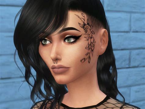 The Sims Resource Rose Face Tattoo