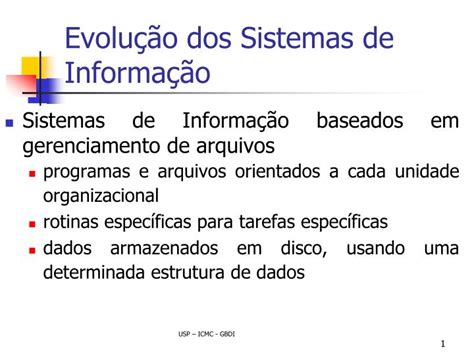 PPT Evolução dos Sistemas de Informação PowerPoint Presentation free