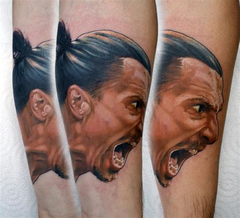 Zlatan ibrahimovic tattoos on the left and right wrist. Zlatan Ibrahimovic Portrait Tattoo by Alan Aldred : Tattoos